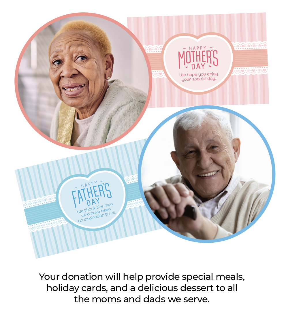 Picture of Mom and Dad with greeting Cards